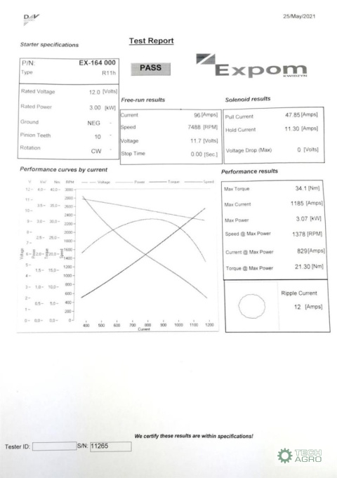 Rozrusznik R11H 12V 3kW MF3 EXPOM KWIDZYN eu