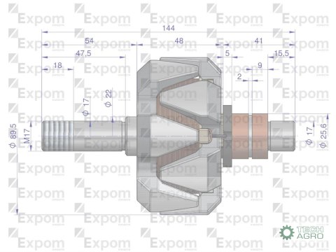 Wirnik alternatora AX230000 AX260000EX C-330 C-360 Nowy Typ EXPOM KWIDZYN eu Wirnik alternatora AX230000 AX260000EX C-330 C-360 Nowy Typ EXPOM KWIDZYN eu