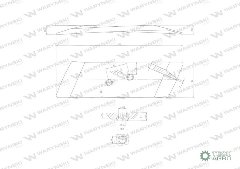 Dłuto prawe, nakładka lemiesza obracalna prawa proste 622180 zastosowanie Kuhn Waryński