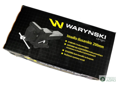 Imadło ślusarskie przemysłowe z żeliwa sferoidalnego obrotowe 200 mm Waryński Imadło ślusarskie przemysłowe z żeliwa sferoidalnego obrotowe 200 mm Waryński