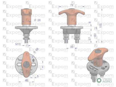 Odłącznik 12/24V 100A M10 60115723 EXPOM KWIDZYN Odłącznik 12/24V 100A M10 60115723 EXPOM KWIDZYN