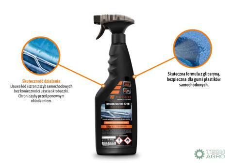 Odmrażacz do szyb, 700 ml. - atomizer, Teger Odmrażacz do szyb, 700 ml. - atomizer, Teger