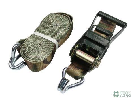 Pas transportowy 6T 4m komplet z napinaczem pas 50 mm w kamuflażu z atestem TEGER Pas transportowy 6T 4m komplet z napinaczem pas 50 mm w kamuflażu z atestem TEGER