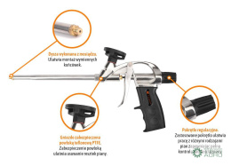 Pistolet do piany poliuretanowej - metalowy 8