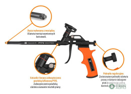 Pistolet do piany poliuretanowej - teflonowy 8