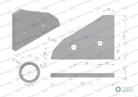 PRZEDNIA CZĘŚĆ PŁOZY PRAWA KUHN WARYŃSKI 761106