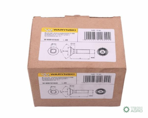 Śruba kpl. płużna podsadzana D 608 M16x70 mm kl.10.9 Waryński ( sprzedawane po 10 ) Śruba kpl. płużna podsadzana D 608 M16x70 mm kl.10.9 Waryński ( sprzedawane po 10 )