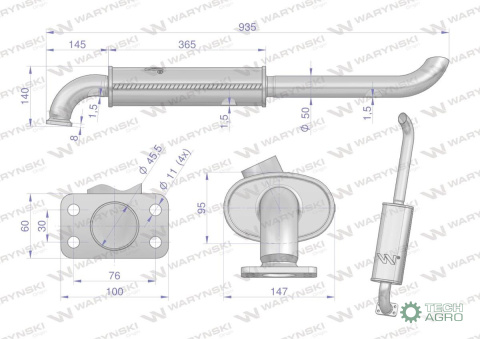 Tłumik T25 INOX WARYŃSKI Tłumik T25 INOX WARYŃSKI