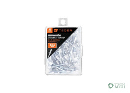 Zestaw nitów zrywalnych. aluminiowych (4.8x6mm) / 50 szt. / TEGER