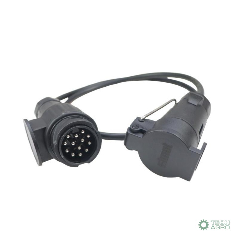 Adapter przejściówka gniazda złącza kablowy 13/7 12V długość 1,0m ELMOT Adapter przejściówka gniazda złącza kablowy 13/7 12V długość 1,0m ELMOT