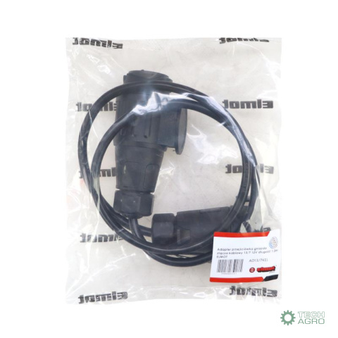 Adapter przejściówka gniazda złącza kablowy 13/7 12V długość 1,0m ELMOT Adapter przejściówka gniazda złącza kablowy 13/7 12V długość 1,0m ELMOT
