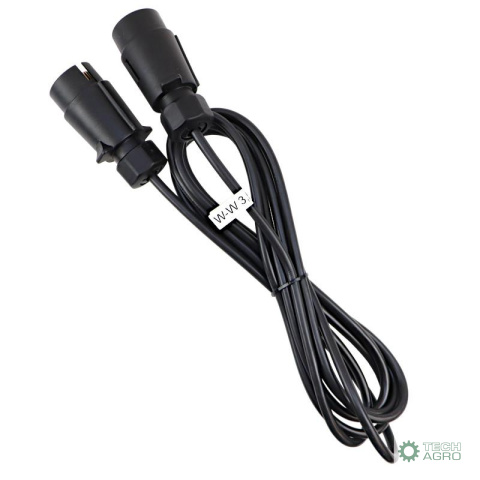 Przewód elektryczny podłączeniowy przyczepy 5x0,75 3,5m dwie wtyczki ELMOT Przewód elektryczny podłączeniowy przyczepy 5x0,75 3,5m dwie wtyczki ELMOT