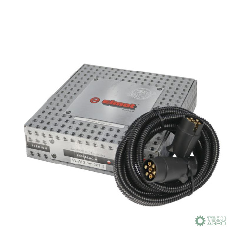 Przewód elektryczny podłączeniowy przyczepy 5x1 3,5m dwie wtyczki peszel ELMOT PREMIUM Przewód elektryczny podłączeniowy przyczepy 5x1 3,5m dwie wtyczki peszel ELMOT PREMIUM