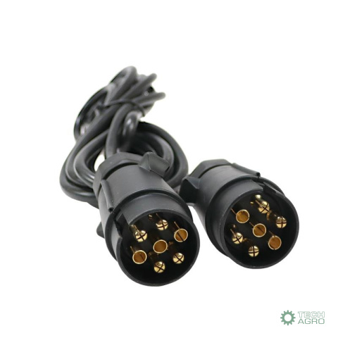 Przewód elektryczny podłączeniowy przyczepy 7x0,75 3,5m dwie wtyczki ELMOT Przewód elektryczny podłączeniowy przyczepy 7x0,75 3,5m dwie wtyczki ELMOT