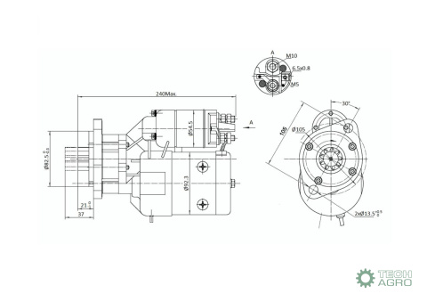 Rozrusznik z reduktorem typu Magneton 9142781 Elmot Rozrusznik z reduktorem typu Magneton 9142781 Elmot