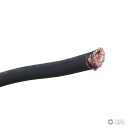 Kabel przewód rozruchowy, akumulatora 1x50 gumowany - elastyczny czarny Premium ELMOT