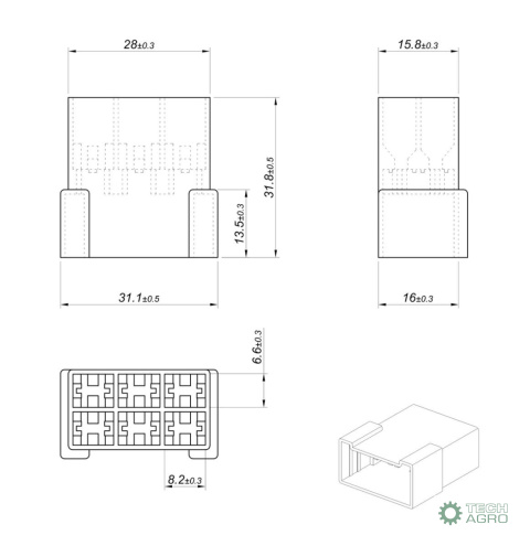 Obudowa konektorowa OWD MC 6,3 V2 6P ( sprzedawana po 10 szt) ELMOT widoczna cena za 1 sztukę Obudowa konektorowa OWD MC 6,3 V2 6P ( sprzedawana po 10 szt) ELMOT widoczna cena za 1 sztukę
