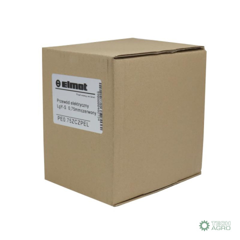 Przewód elektryczny LgY-S instalacji 0,75mm (sprzedawany po 100 m) czerwony Premium ELMOT Przewód elektryczny LgY-S instalacji 0,75mm (sprzedawany po 100 m) czerwony Premium ELMOT