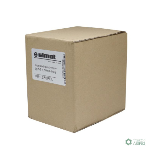 Przewód elektryczny LgY-S instalacji 1,50mm biały (sprzedawany po 100 m) Premium ELMOT Przewód elektryczny LgY-S instalacji 1,50mm biały (sprzedawany po 100 m) Premium ELMOT