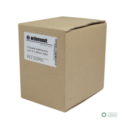 Przewód elektryczny LgY-S instalacji 2,50mm żółty (sprzedawany po 100 m) Premium ELMOT Przewód elektryczny LgY-S instalacji 2,50mm żółty (sprzedawany po 100 m) Premium ELMOT
