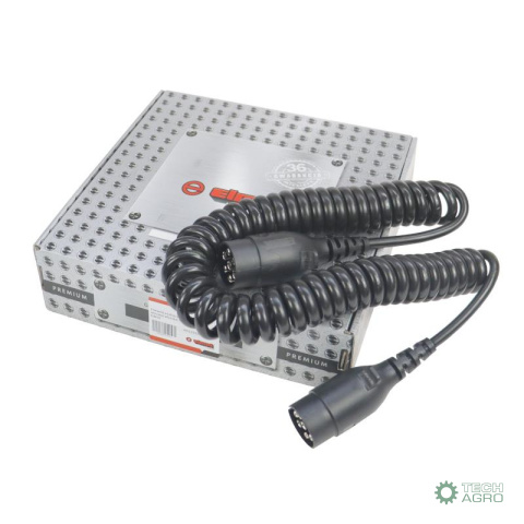 Przewód podłączeniowy spiralny wtyczka wtyczka 12V 7pin (5mb) ELMOT Przewód podłączeniowy spiralny wtyczka wtyczka 12V 7pin (5mb) ELMOT