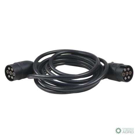 Przewód podłączeniowy wtyczka wtyczka obtrysk 3,5m 7 żył (W+W) (kabel 1mm) ELMOT Przewód podłączeniowy wtyczka wtyczka obtrysk 3,5m 7 żył (W+W) (kabel 1mm) ELMOT