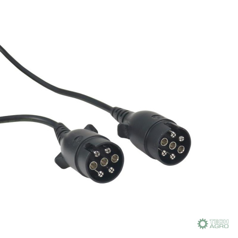 Przewód podłączeniowy wtyczka wtyczka obtrysk 3,5m 7 żył (W+W) (kabel 1mm) ELMOT Przewód podłączeniowy wtyczka wtyczka obtrysk 3,5m 7 żył (W+W) (kabel 1mm) ELMOT