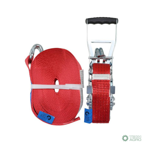 Pas transportowy 5T 12m szer. 50mm komplet z klamrą wzmocniony 330 mm ERGO z atestem, MORGA Pas transportowy 5T 12m szer. 50mm komplet z klamrą wzmocniony 330 mm ERGO z atestem, MORGA