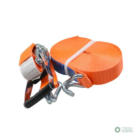 Pas transportowy 5T 12m szer. 50mm komplet z klamrą z gumową okładziną 230mm z atestem, standard MORGA Pas transportowy 5T 12m szer. 50mm komplet z klamrą z gumową okładziną 230mm z atestem, standard MORGA