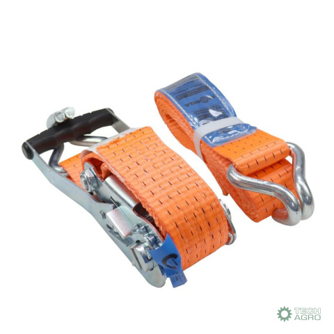 Pas transportowy 5T 2m szer. 50mm komplet z klamrą z gumową okładziną 230mm z atestem, standard MORGA Pas transportowy 5T 2m szer. 50mm komplet z klamrą z gumową okładziną 230mm z atestem, standard MORGA