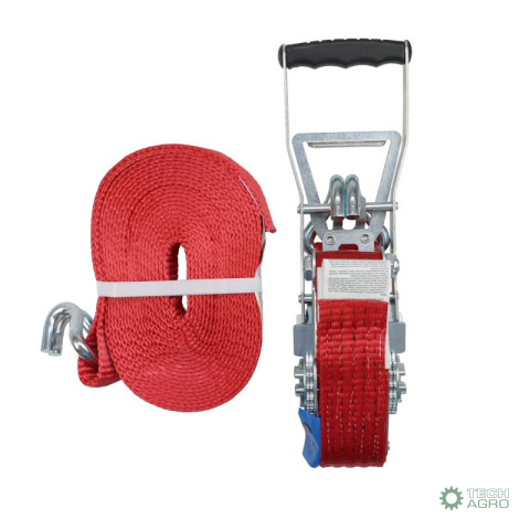 Pas transportowy 5T 8m szer. 50mm komplet z klamrą wzmocniony 330 mm ERGO z atestem, MORGA Pas transportowy 5T 8m szer. 50mm komplet z klamrą wzmocniony 330 mm ERGO z atestem, MORGA