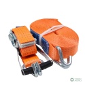 Pas transportowy 5T 8m szer. 50mm komplet z klamrą z gumową okładziną 230mm z atestem, standard MORGA