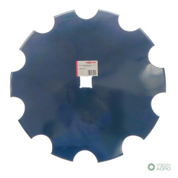 Talerz uzębiony FI-460mm, grubość 4mm mocowanie na osi otwór 30x30 1202030150 stal borowa MORGA