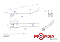 Palec zgrabiarki karuzelowej Deutz-Fahr, Vicon VF L 595 mm 10 mm malowane proszkowo MORGA