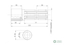Redukcja wałka WOM adapter otwór wew. Q 25 mm na wałek 1 3/8" 6 wpustów MORGA