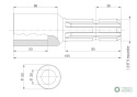 Redukcja wałka WOM adapter otwór wew. Q 30 mm na wałek 1 3/8" 6 wpustów MORGA