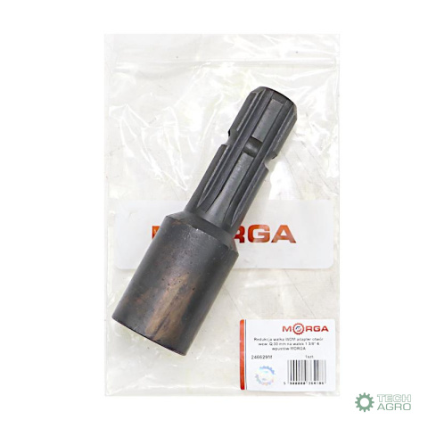 Redukcja wałka WOM adapter otwór wew. Q 30 mm na wałek 1 3/8" 6 wpustów MORGA Redukcja wałka WOM adapter otwór wew. Q 30 mm na wałek 1 3/8" 6 wpustów MORGA