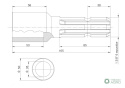 Redukcja wałka WOM adapter otwór wew. Q 35 mm na wałek 1 3/8" 6 wpustów MORGA