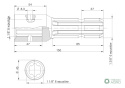 Redukcja wałka WOM adapter z otworem zabezpieczającym 1 1/8" 6 wpustów na wałek 1 3/8" 6 wpustów MORGA