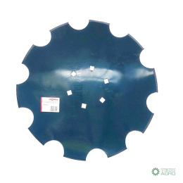 Talerz uzębiony FI-460mm grubość 4mm brony talerzowej mocowanie piasta AP21 6 otworów rozstaw śrub mocujących 120mm stal borowa