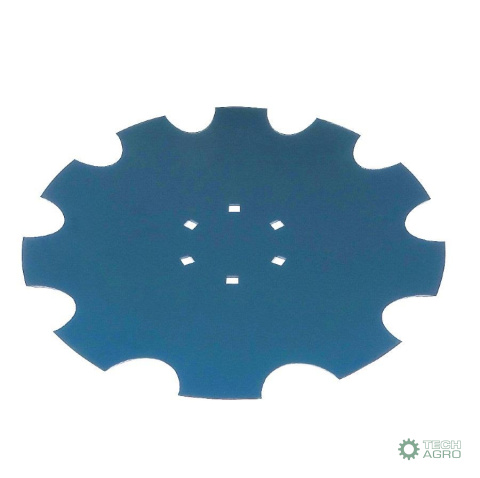 Talerz uzębiony FI-460mm grubość 4mm brony talerzowej mocowanie piasta AP21 6 otworów rozstaw śrub mocujących 120mm stal borowa Talerz uzębiony FI-460mm grubość 4mm brony talerzowej mocowanie piasta AP21 6 otworów rozstaw śrub mocujących 120mm stal borowa