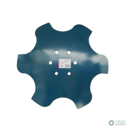 Talerz uzębiony FI-460mm grubość 4mm mocowanie piasta AP21 6 otworów rozstaw śrub mocujących 120mm brony talerzowej skrajny lew