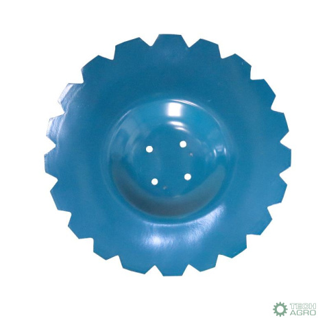 Talerz uzębiony FI-510, grubość 4mm Z-20 mocowanie piasta typ SKF 4 otwory rozstaw śrub montażowych 98mm przetłoczony stal boro Talerz uzębiony FI-510, grubość 4mm Z-20 mocowanie piasta typ SKF 4 otwory rozstaw śrub montażowych 98mm przetłoczony stal boro