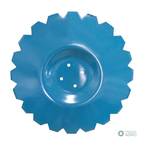 Talerz uzębiony FI-560, grubość 5mm Z-20 mocowanie piasta typ SKF 4 otwory rozstaw śrub mocujących 98mm przetłoczony stal borow Talerz uzębiony FI-560, grubość 5mm Z-20 mocowanie piasta typ SKF 4 otwory rozstaw śrub mocujących 98mm przetłoczony stal borow