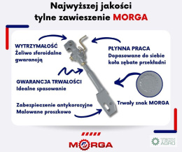 Wieszak prawy z korbą kompletny Ursus C-360 MORGA