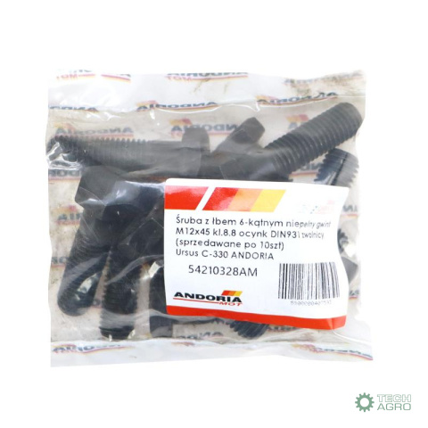 Śruba M12x45 kl.8.8 do zwolnicy C-330 Andoria-Mot Śruba M12x45 kl.8.8 do zwolnicy C-330 Andoria-Mot