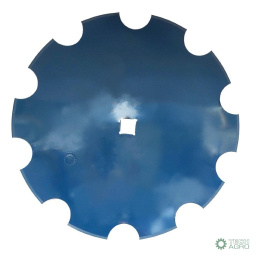Talerz uzębiony FI-660mm, grubość 6mm mocowanie na osi otwór 40x40 stal borowa MORGA