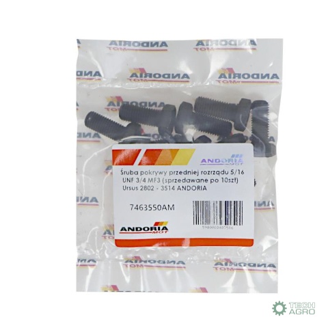 Śruba pokrywy przedniej rozrządu 5/16 UNF 3/4 MF3 (sprzedawane po 10szt) Ursus 2802 - 3514 ANDORIA widoczna cena za 1 sztu Śruba pokrywy przedniej rozrządu 5/16 UNF 3/4 MF3 (sprzedawane po 10szt) Ursus 2802 - 3514 ANDORIA widoczna cena za 1 sztu