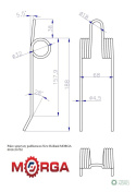 Palec sprężysty podbieracza New Holland 80161367 malowane proszkowo MORGA