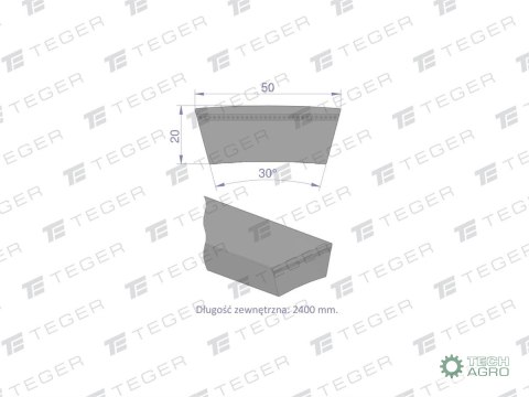Pas klinowy Hard-Belt (T-603317.0) Pas klinow+C25y AP1001515 do CLAAS 603317.0 TEGER Pas klinowy Hard-Belt (T-603317.0) Pas klinow+C25y AP1001515 do CLAAS 603317.0 TEGER